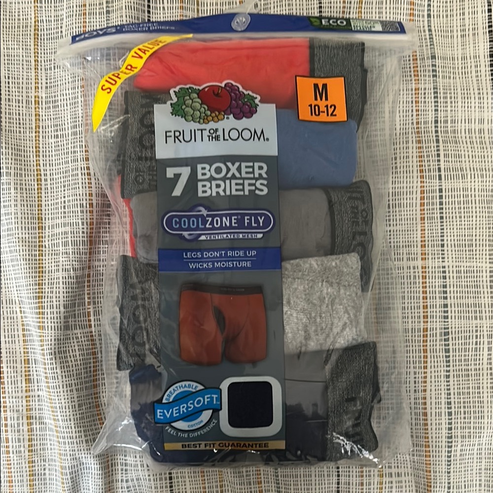 Fruit of the Loom Comfort Flex Black and Gray Boxer Briefs
